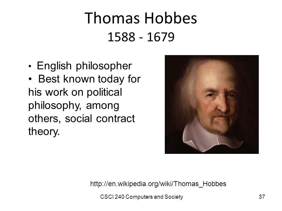 An Outline of Thomas Hobbes’ Social Contract